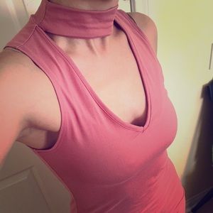 Soft Bodycon Dress with built in choker